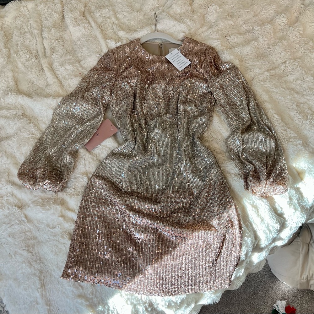 BHLDN x Anthropologie Goldie/Carys Sequin Mini Dress